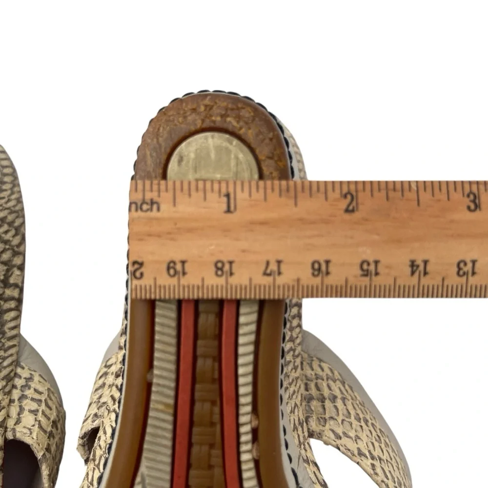 Cole Haan Women's Vibrant Orange and Tan Wedges - Picture 10 of 11